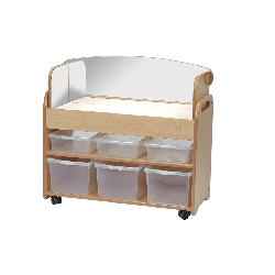 Chariot lumineux avec miroir - 6 rangements