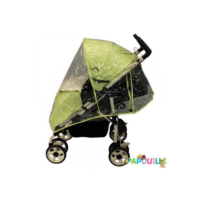Habillage de pluie universel pour poussette simple sans arceaux