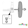 2 roues arrière poussette double duette et triplette piroet peg perego