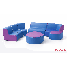 Ensemble 7 modules avec canapé, sièges et table en mousse pvc / pu 25cm