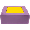 Module de 2 cubes carrés en mousse pvc empilable h.25