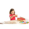 Carte d'apprentissage avec boîte de tri montessori en bois
