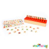 Carte d'apprentissage avec boîte de tri montessori en bois
