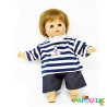 T-shirt marin et short en jeans pour poupon 40cm