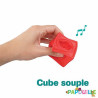 Cubes souples emboîtables texturés et colorés lot de 9
