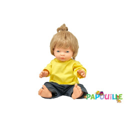 Poupée corps dur avec cheveux européen 40cm fille mazal
