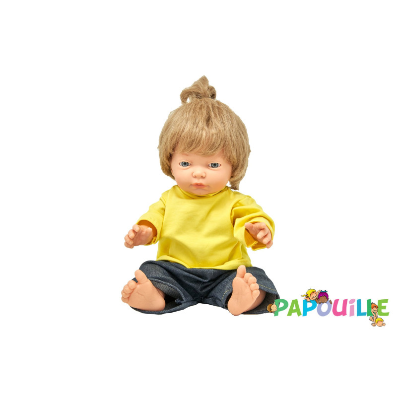 Poupée corps dur avec cheveux européen 40cm fille mazal