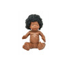 Poupée corps dur avec cheveux africain 40cm fille mazal