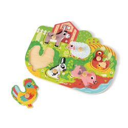 Puzzle la ferme joyeuse 6 pièces
