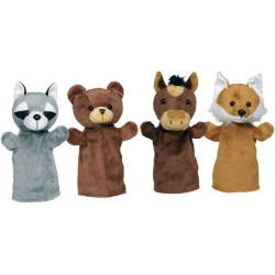 Les 4 marionnettes animaux