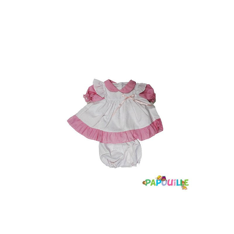 Ensemble poupon fille robe plus culotte 52 cm