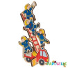 Puzzle en bois pompiers ( pour les enfants de 1 an et plus )