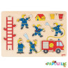 Puzzle en bois pompiers ( pour les enfants de 1 an et plus )