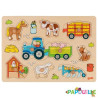 Puzzle tracteur avec remorques - 1 ans et plus