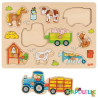 Puzzle tracteur avec remorques - 1 ans et plus