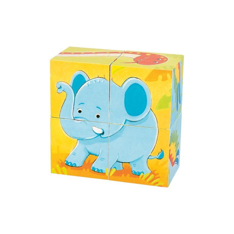 Puzzle de cubes animaux sauvages