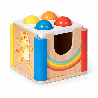 Jeu de maillet arc-en-ciel - 6 éléments