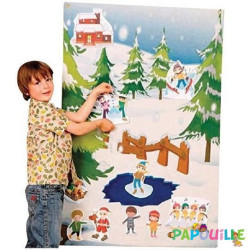 Tapis de jeux mural la neige