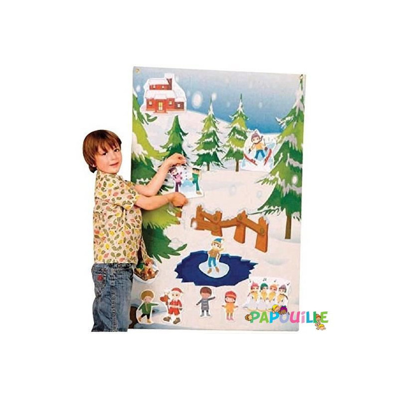 Tapis de jeux mural la neige