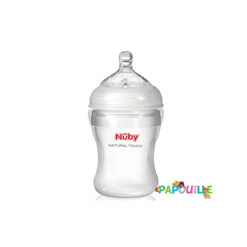 Biberon col large polypropylène - 300 ml avec tétine softflex