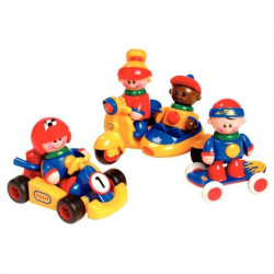 Lot de 3 véhicules et 4 personnages "les copains en balade"