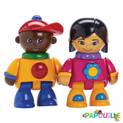 Figurines articulées les 4 copains d'école ( tolo )