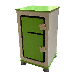 Bloc réfrigérateur avec 2 étagères imitation en bois