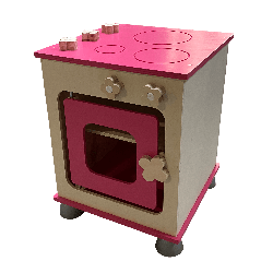 Bloc de cuisson imitation cuisinière en bois