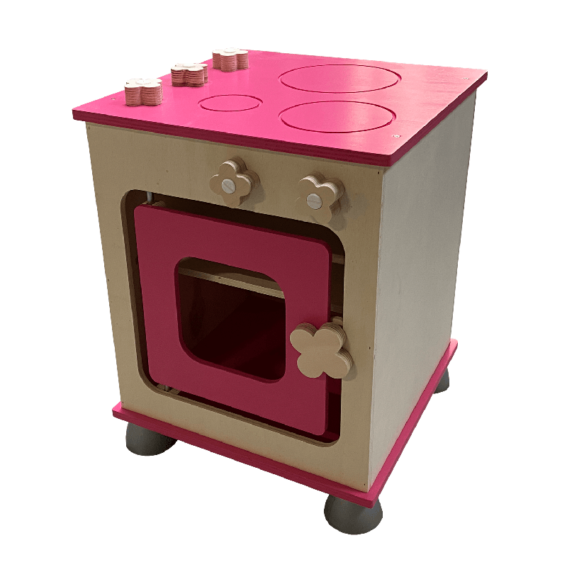 Bloc de cuisson imitation cuisinière en bois