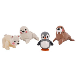 4 figurines - animaux polaires