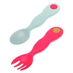 Set 2 couverts bébé d'apprentissage ergonomique
