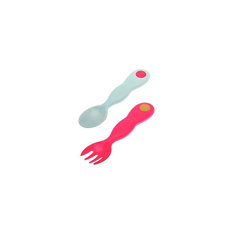 Set 2 couverts bébé d'apprentissage ergonomique
