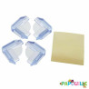 Lot de 4 protèges coins de table fin