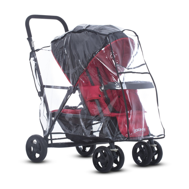 Habillage pluie pour poussette double caboose
