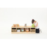 Low Storage Cabinet with 5 Compartments