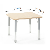 Square Table Owlaf 75 x 75 cm. incl. height-adjustable metal legs - HPL surface