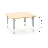 Square Table Owlaf 75 x 75 cm. incl. height-adjustable metal legs - HPL surface