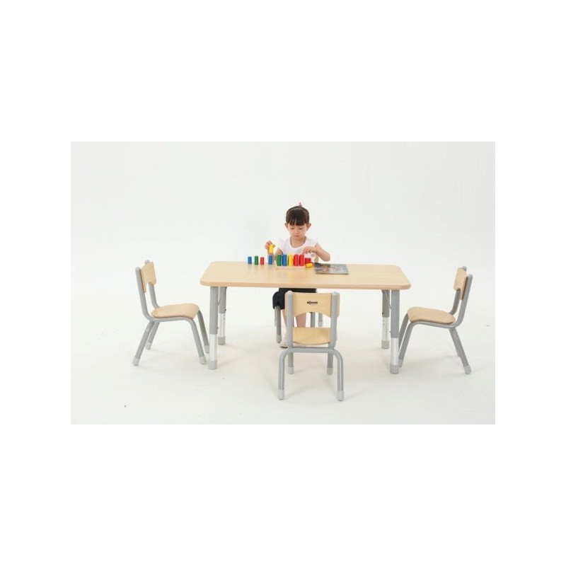 Rectangular Table Owlaf 120 x 60 cm. incl. height-adjustable metal legs - melamine coating
