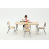 Rectangular Table Owlaf 120 x 60 cm. incl. height-adjustable metal legs - melamine coating