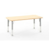 Rectangular Table Owlaf 120 x 60 cm. incl. height-adjustable metal legs - melamine coating