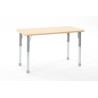 Rectangular Table Owlaf 120 x 60 cm. incl. height-adjustable metal legs - melamine coating