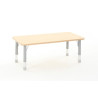 Rectangular Table Owlaf 120 x 60 cm. incl. height-adjustable metal legs - melamine coating