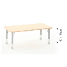 Rectangular Table Owlaf 120 x 60 cm. incl. height-adjustable metal legs - melamine coating