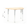 Trapezoidal Table Owlaf 120 x 60 cm. incl. height-adjustable metal legs - HPL surface