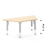 Trapezoidal Table Owlaf 120 x 60 cm. incl. height-adjustable metal legs - HPL surface