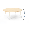 Round Table Owlaf 120 cm. incl. height-adjustable metal legs (beige)- melamine coating