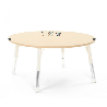 Round Table Owlaf 120 cm. incl. height-adjustable metal legs (beige)- melamine coating