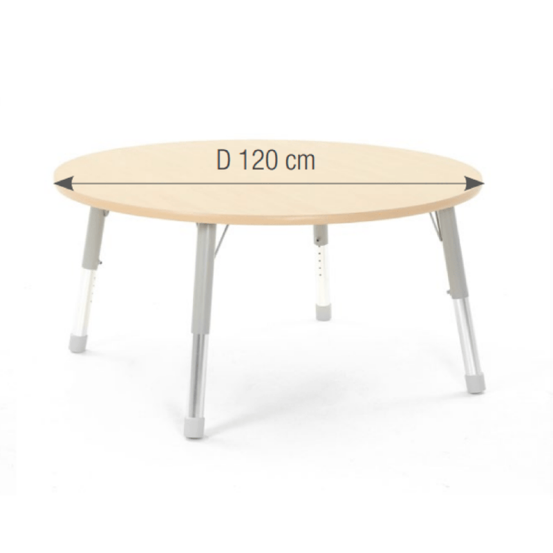 Round Table Owlaf 120 cm. incl. height-adjustable metal legs - HPL surface