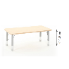 Rectangular Table Owlaf 120 x 75 cm. incl. height-adjustable metal legs - melamine coating