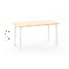 Rectangular Table Owlaf 120 x 75 cm. incl. height-adjustable metal legs (beige)- melamine coating